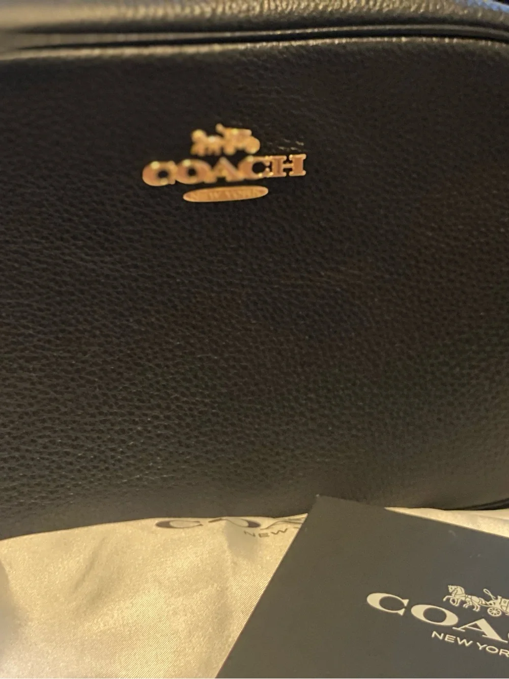 Coach black leather